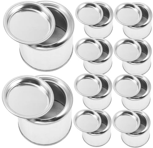 Gatuida Lot De 10 Pots De Peinture En Métal Hermétiques, Réservoirs De Peinture à L’huile 0,1 L, Boîtes Vides Pour L’artisanat, Stockage Pigment, Utilisation Polyvalente