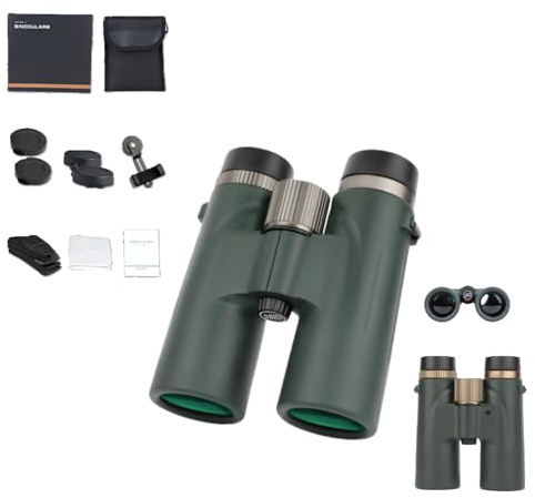 Bosco Ferngläser c9 12X42 Original-Binokular, Hochauflösendes Und Hochvergrößerndes Nachtsichtgerät Für Erwachsene, Allround-Outdoor-Binokular FürReisen/Sternenhimmel-Beobachtung (Dunkelgrün)