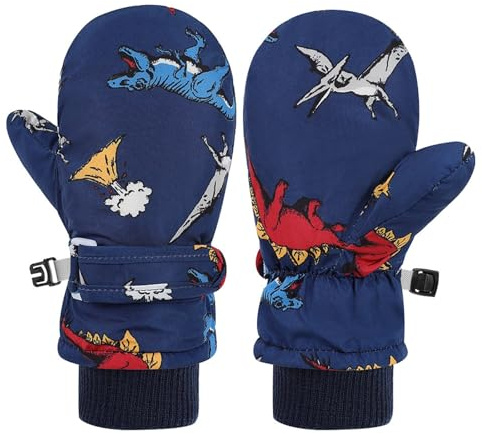 Hanraz handschuhe kinder 8 jahre, Handschuhe Kinder Wasserdicht Winddicht Kinderhandschuhe Warm Fäustlinge Winterhandschuhe Unisex Skihandschuhe Thermohandschuhe Softshell Schneehandschuhe