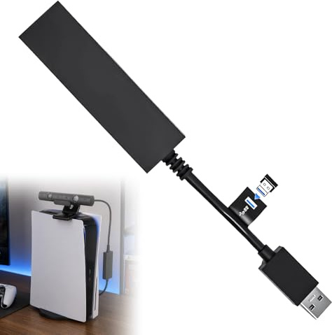 ZXNJA Kameraadapter für Ps5 VR, Konvertierungskabel für PS4 Kamera V1 V2, Adapter für PS VR, kompatibel mit PlayStation 5-Konsolen, VR-Spielzubehör