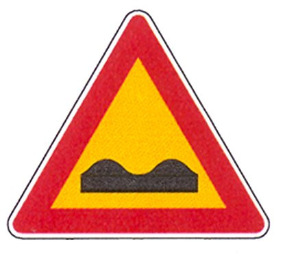 SEGNALE STRADALE CARTELLO triangolare STRADA DEFORMATA LATO 90 CM.