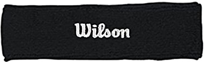 Wilson Tennis-Stirnband, Weiches Material, Einheitsgröße, schwarz, WR5600110