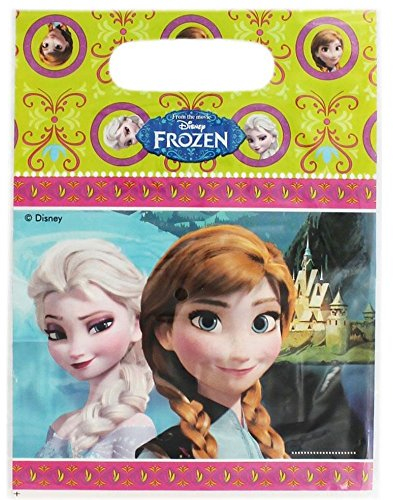 6 Partytüten aus Plastik von Disneys Frozen / Die Eiskönigin