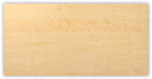 bümö Tischplatte 160x80 cm in Ahorn, Schreibtischplatte aus Holz, Holzplatte, Spanplatte kratzfest beschichtet, ABS-Kante, 120 kg Tragkraft für DIY Homeoffice Schreibtisch & mehr