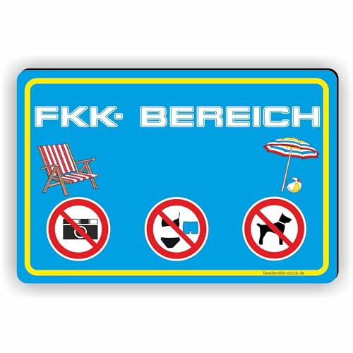 FKK Bereich/Freikörperkultur/FKK Strand- SCHILD/D-064 (30x20cm Schild)