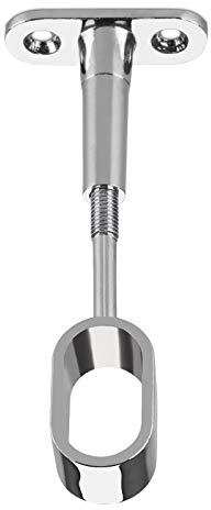 Schrankrohr-Mittelträger für Deckenmontage Schrankrohrhalter für Schrankrohr Oval 30 x 15 mm Kleiderstange Stahl verchromt Möbelbeschläge von SO-TECH®