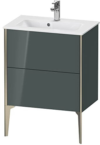 Duravit XViu 4488 Waschtischunterbau stehend Compact, 2 Auszüge, für Waschtisch ME by Starck 234263, 610x390 mm, Farbe (Front/Korpus): Champagner matt/dolomiti Grey hgl - XV44880B138