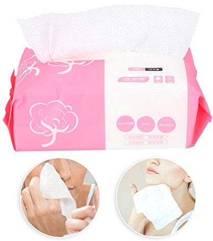 Disposable Cleaning Face Towel, Facial Cleansing Cotton Non-Woven Disposable Face Towel,Removing Facial Wet Wipes For Cloths & Wipes Skincleaningwipe Makeup And Clean 100Pcs