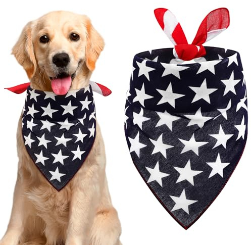 VALICLUD Hundehalstuch Dreieckiges Bandana Mit Amerikanischer Flagge Muster Weiches Speichelhandtuch Für Haustier Dress up Und Alltag