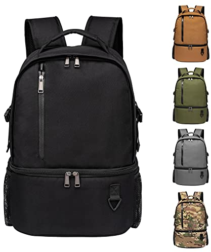 TUGUAN Kühlrucksack 28L, Isolierter Kühltasche Picknickrucksack Doppelte Schicht Klein Thermo Rucksack Männer Frauen mit Flaschenöffner Auslaufsicher Leicht für Camping, Picknick, Reisen, Schwarz