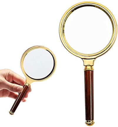 VIKSAUN 10-fache Lupe, 80 mm, bruchsichere Lupe mit HD-Zoom, leichte und tragbare Leselupe für Bücher, Zeitungen, Schmuck, Hobbys und Handwerk usw.