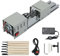 Onetuon Mini Lathe Beads Polisher Machine DIY CNC Machining for Table Woodworking Wood DIY Tool Lathe Standard Set 6 in 1 (Silver)