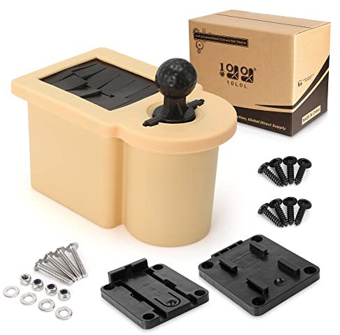 10L0L Golf Washer Bucket Tiefenreinigung Golfball und Schläger Kompatibel mit Golf Cart EZGO Club Auto Yamaha Golf Queue Unterlegscheibe (Beige)