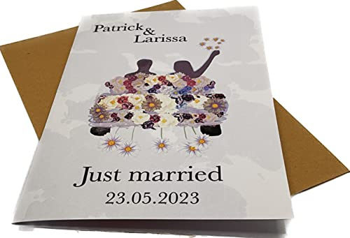 Hochzeitskarte personalisiert Glückwunsch//Hochzeitkarte verheiratet personalisiert