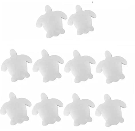 Gogogmee 10stücke Pool Filter Schwämme Hochwirksame Ölabsorbierende Schwämme Im Niedlichen Schildkröten-design Weiß Für Pools Und Spas