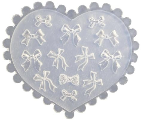 Moule en silicone 3D en forme de cœur pour décoration d'ongles - Outil d'entretien 3D pour nail art