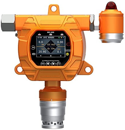 Détecteur de gaz Détecteur de Fuite de gaz, Portable 4 en 1 Détecteur de gaz EX / H2S / CO / O2, LCD Affichage, avec Alarme