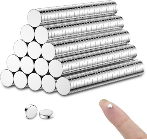 MAGABALLNET 250 Petits aimants puissants pour frigo - 3 x 2 mm - Mini aimants Ronds - Aimants puissants pour Tableaux Blancs, Tableaux magnétiques, réfrigérateurs, travaux manuels
