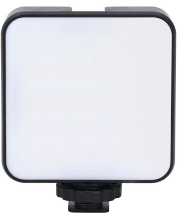 RGB-videoljus, 360° Fullfärgs LED-kameraljus, Bärbar Fotograferingsbelysning med 3 Kalla Skor, 2000mAh Uppladdningsbar CRI 95+ 3000-6500K Dimbar Fotograferingsselfiebelysning