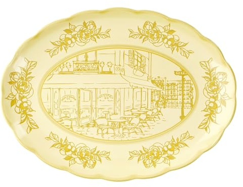 Guzzini - Vassoio Ovale grande in melamina Josephine 'Table Decor' (Giallo Polvere)