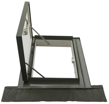 Lucernario CLASSIC LIBRO PLUS | Finestra per uscita sul tetto | Apertura laterale con blocco anta a 90° | Vetrata Antigrandine + Antinfortunistica | Made in Italy | 78x98 Base x Altezza
