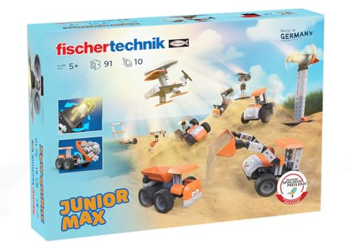 fischertechnik Junior Max, gioco di costruzioni 5+ anni, 10 modelli