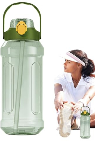Borraccia sportiva, con doppio beccuccio, bottiglia d'acqua sigillata con graduata, per viaggi, palestra, campeggio, allenamento, escursionismo, sport, lavoro, scuola