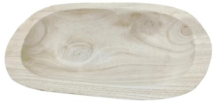 SiaBiced Cuenco de Madera para, Multifuncional, Estilo Rústico, Práctico Y Resistente, para Velas.