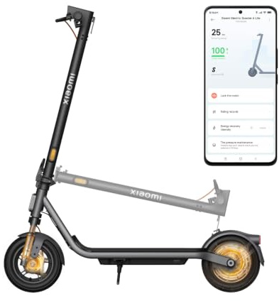 Xiaomi Scooter 6 Lite, Suspensión Dual Delantera, 25km de Alcance, neumáticos de 10 Pulgadas, Frenos Delanteros de Tambor y Traseros E-ABS, Plegable, homologado para Carretera, Certificado por la DGT