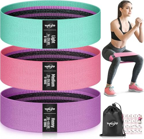 Fitness-Widerstandsbänder, Stoff-Übungsbänder für Beine und Hüfte, Unisex-Fitnessbänder, Yoga-Po-Stretching-Set für Anfänger, Widerstandsbänder für Pilates, Rehabilitation, Fitness und Heimtraining