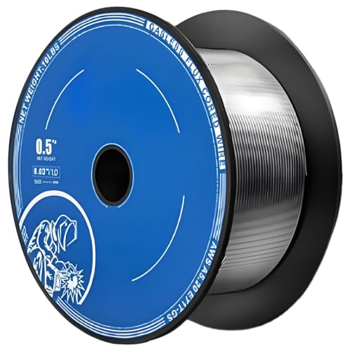 Svetstråd i rostfritt stål, 0,035/0,030 (1,0/0,8 Mm) Gasfri Flux Core Mig-tråd, E71T-GS, perfekt for svetsning av galvaniserade, rostfria och mjuka stålprojekt(1.0mm 0.5kg)