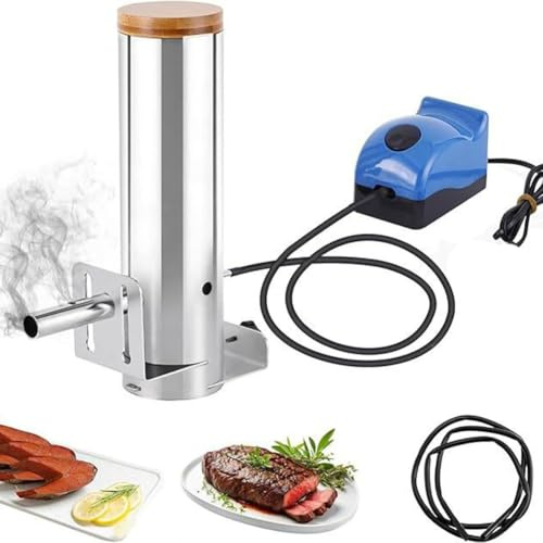 Fumoir électrique pour barbecue, générateur de fumée en acier inoxydable avec sortie de fumée réglable pour fumer la viande et les aliments
