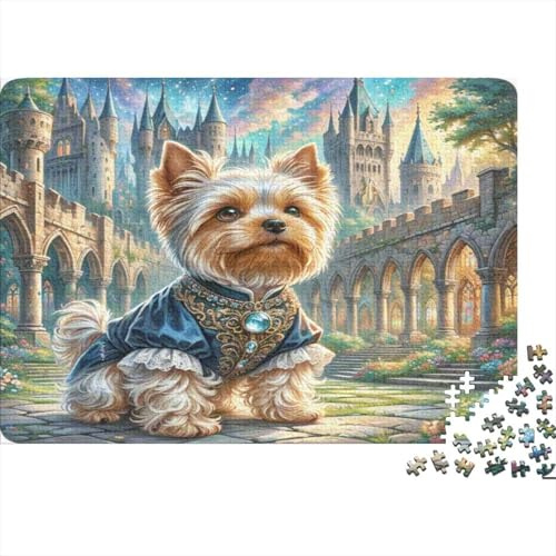 Yorkshire Terrier Premium Quality 1000pc Jigsaw Puzzles Yorkie at Castle Eco-friendly Material Adult Gift 38x26cm/1000pcs