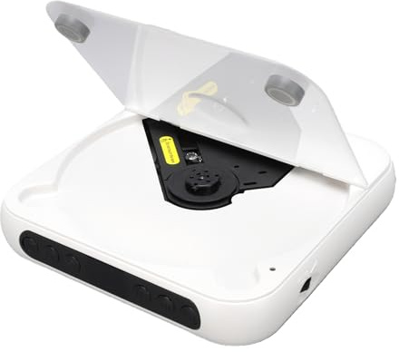 Jectse Lettore CD Portatile, Lettore CD per Auto Bluetooth Ad Alto Suono con Porta AUX da 3,5 Mm Radio FM, per Laptop C Flash Drive HDD Console Stampante Fotocamera Tastiera Mouse