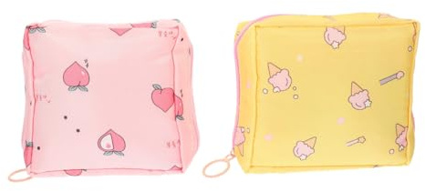 MAGICLULU Sacchetti Porta Assorbenti Femminili Borsa Porta Oggetti Personali Design in Poliestere Leggero e Lavabile Set 2 per Ufficio e Scuola