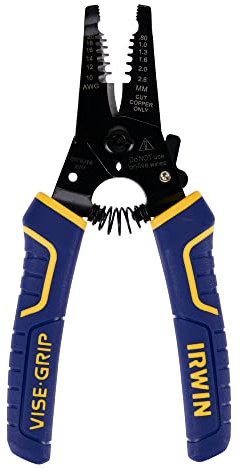 IRWIN 2078316 Pince à dénuder à étau Jaune/Gris/Bleu|Noir, 15,2 cm