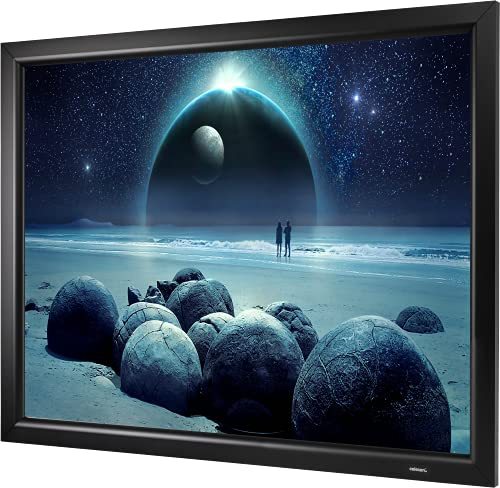 celexon HomeCinema Rahmen-Leinwand 80 | 160x120 cm 4:3 | langlebige 8K, Full-HD Beamer-Projektions-Leinwand mit top Planlage für Ihr Büro oder Heimkino | Aluminium-Frame zur Wandmontage