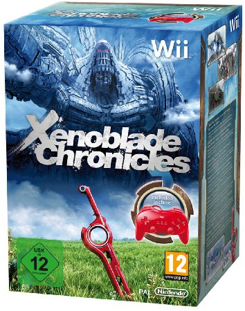 Manette classique Wii rouge + Xenoblade chronicles