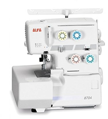 Alfa Profesional 8704 - Máquina de Coser Overlock, Color Blanco