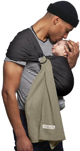 Je Porte Mon Bébé Tragetuch ohne Schleife, Anthrazit/Iris