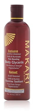 Makari Exklusiv Aktiv Intensiv Toning Glycerin 16.8oz - Haut Aufhellung & Aufhellung Feuchtigkeitscreme für Körper mit Organicarine™ - Whitening Behandlung für dunkle Markierungen & Altersflecken
