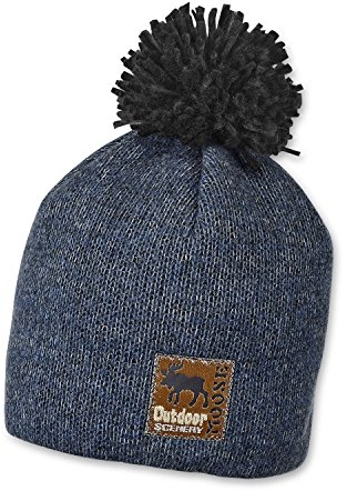 Sterntaler - Jungen Mütze Beanie Strickmütze mit Bommel Outdoor, blau - 4621706, Größe 49