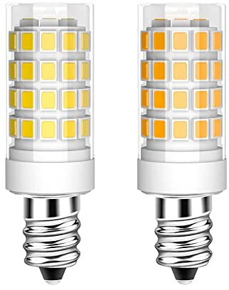 SZKOV 2-Pack E11 LED Bulb JD E11 Candelabra Light Bulb 4W Equivalent 40W Halogen Bulb T4 Edison Screw Candle Mini Candelabra Base,for Chandeliers, Sconce, Cabinet Lighting AC120V Warm White 3000K