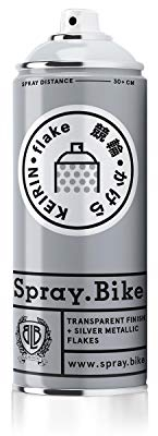 SPRAY.BIKE Fahrrad Lackspray KEIRIN mit Glitzer-Effekt in verschiedenen Farben - Sprühfarbe für das Fahrrad - Sehr leichte Anwendung (Flake Silver)