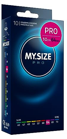 MY.SIZE PRO Condom Size 6, 64 mm, XL, 10 Condoms - Perfect fit and a Suitable Size for Everybody