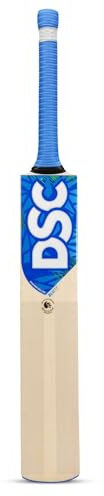 BLU 11 Cricketschläger aus Kaschmirweide 2023, Farbe: Beige, Größe 6, Massive Kanten, Exquisite Balance, Kreuzwellenband an den Kanten, ausgeprägter Bogen, monströse Schlagfläche, erweiterte