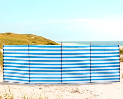 FAHAAM New|| Quality 5 Poles Large Windbreak Privacy Sun Shade Screen Protection Panels Windbreakers, XL Tall Wooden Wind Break Shelter Best for Outdoor Garden, Beach, Camping, Caravan, Festival||
