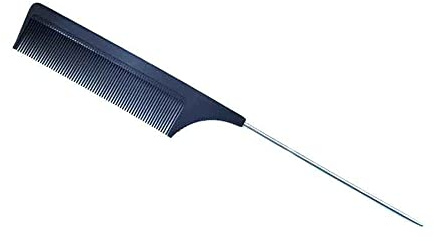 Metal Pin Tail Combs, Hairstyling Teasing & Taming Brush, Salon Hairdressing Tail Comb Pointy Comb for Backcombing, Sectioning, Volumising, Detangling, M, Plastic Metal, other gemstones