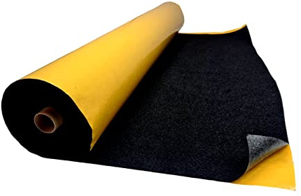 Moqueta adhesiva color negro con ancho de 148cm para tapizar coches, furgonetas, barcos y otros. Se compra a metros