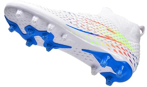 WEJIESS Botas de fútbol Juveniles de caña Alta con Tacos para Exterior, Zapatillas de competición de fútbol para Hombre